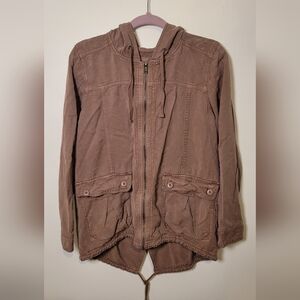 American Eagle Outfitters Mauve Lyocell Utility Jacket Size Medium